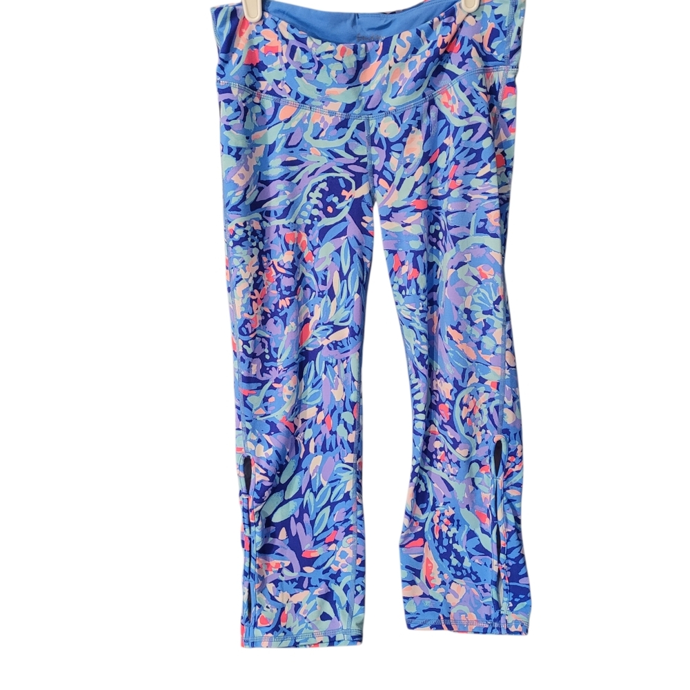 Lilly Pulitzer Luxetic Weekender cropped leggings   - M.        F50 - Picture 2 of 8